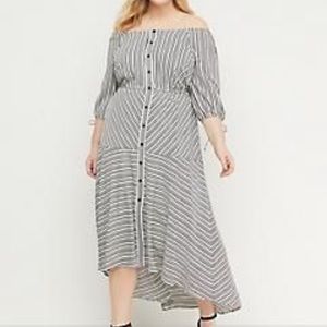 Lane Bryant High Low Convertible Midi Dress